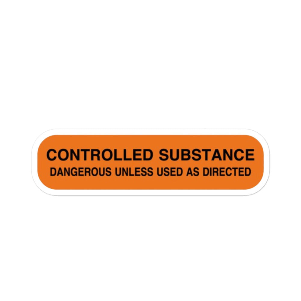 Controlled Substance Sticker
