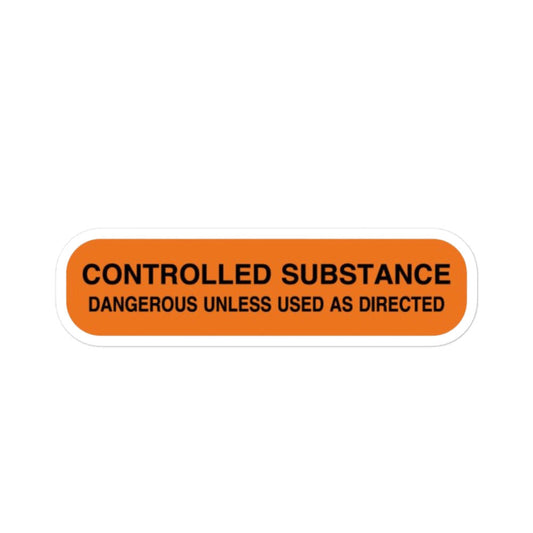 Controlled Substance Sticker